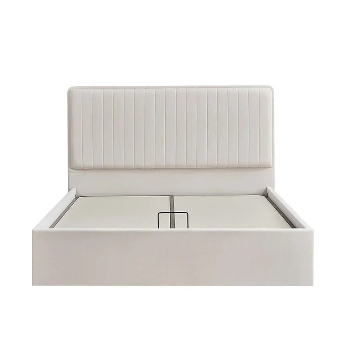 Lintell 180 X 200 King Bed With Hydraulic Underbed Storage - Cream