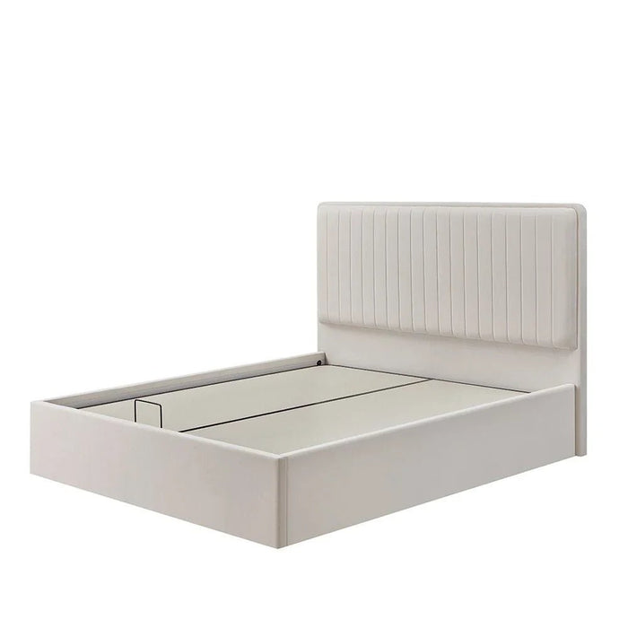 Lintell 180 X 200 King Bed With Hydraulic Underbed Storage - Cream
