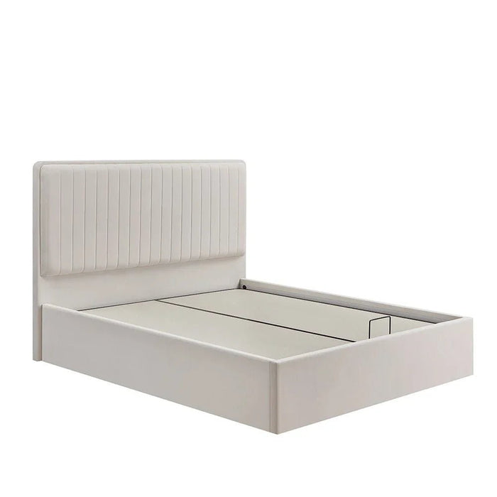 Lintell 180 X 200 King Bed With Hydraulic Underbed Storage - Cream