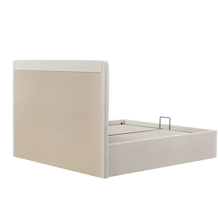 Lintell 180 X 200 King Bed With Hydraulic Underbed Storage - Cream