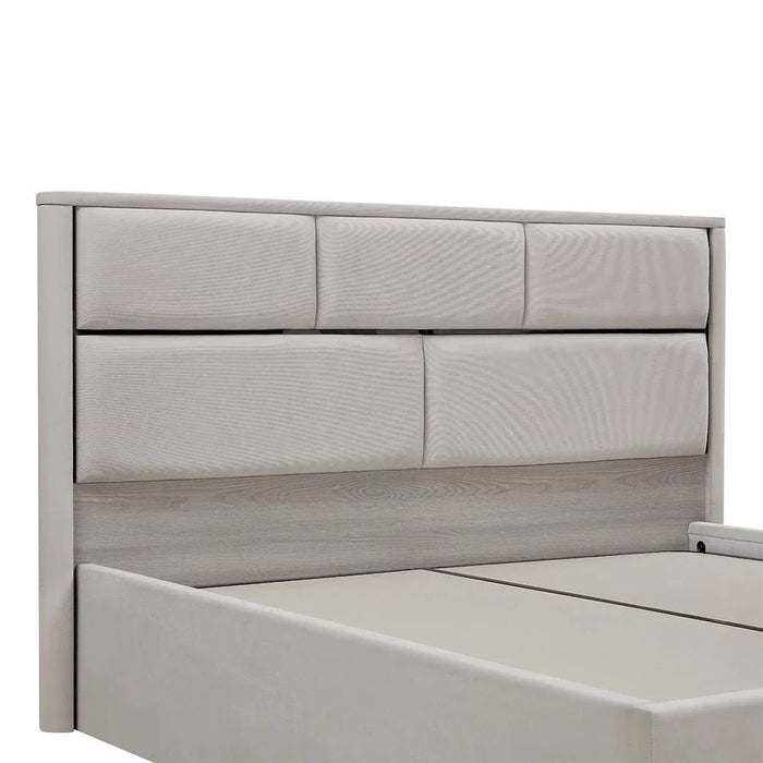 Trevor 180 X 200 King Bed With Hydraulic Underbed Storage-Beige