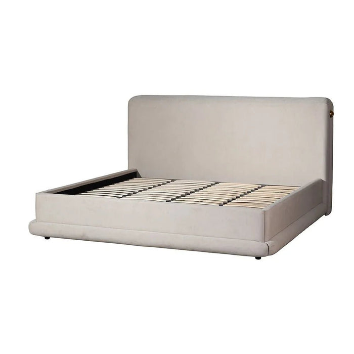 Alhamra 200X200 Super King Bed-Beige/Brass