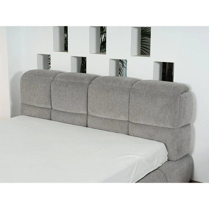 Ian 180X200 King Bed With Headboard storage-æLight Grey