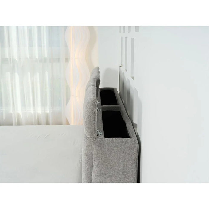 Ian 180X200 King Bed With Headboard storage-æLight Grey