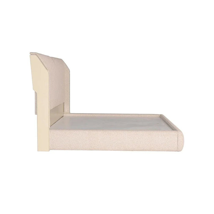 Mulligan 180x200 Upholstered King Bed - Beige/Khaki - With 2-Year Warranty