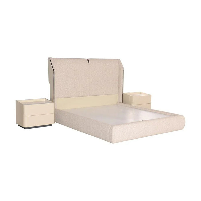 Mulligan 180x200 Upholstered King Bed - Beige/Khaki - With 2-Year Warranty
