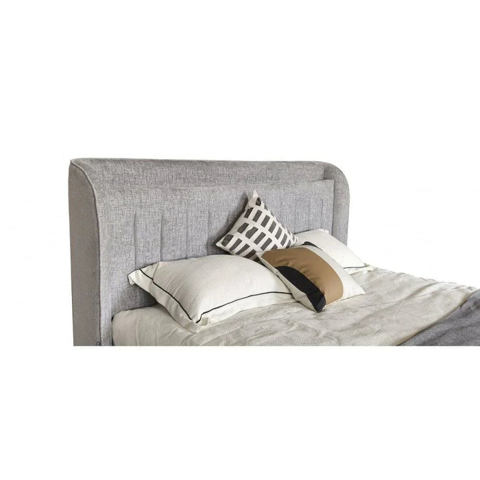 Santelmo 180x200 King Bed with LED Light - Light Grey - With 2-Year Warranty