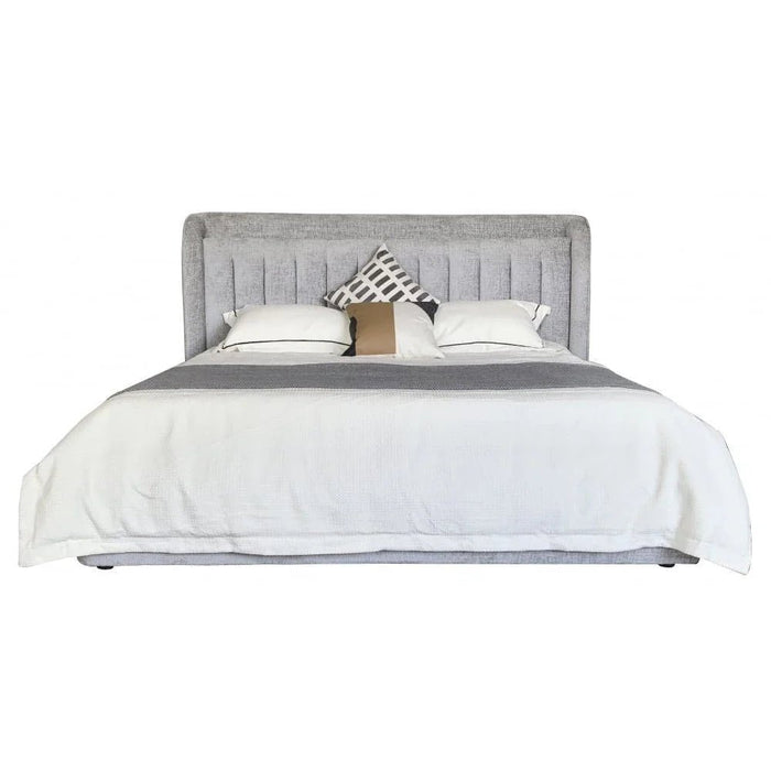 Santelmo 150x200 Queen Bed with LED Light - Light Grey - With 2-Year Warranty