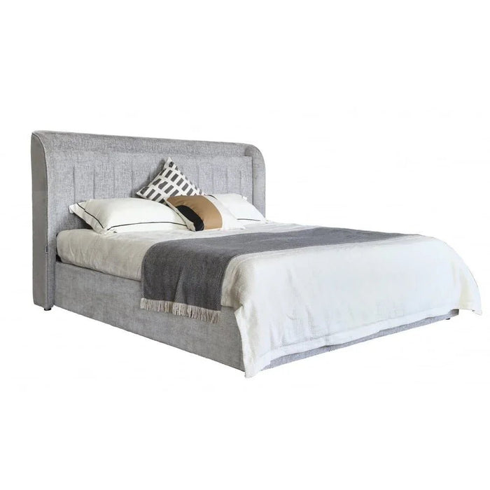 Santelmo 150x200 Queen Bed with LED Light - Light Grey - With 2-Year Warranty