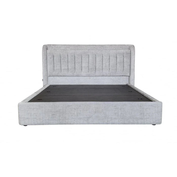 Santelmo 150x200 Queen Bed with LED Light - Light Grey - With 2-Year Warranty