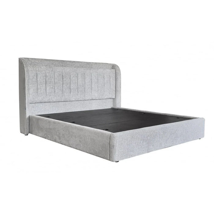 Santelmo 150x200 Queen Bed with LED Light - Light Grey - With 2-Year Warranty