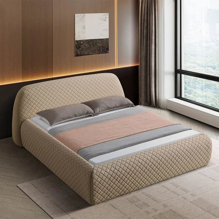 Michael 160x200 Upholstered Queen Bed-Brown