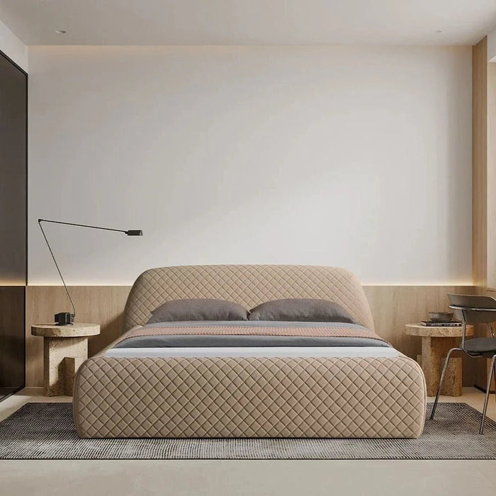 Michael 160x200 Upholstered Queen Bed-Brown