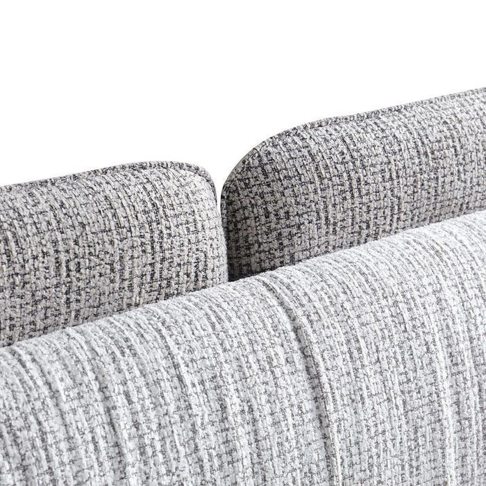 Maison 180x200 Upholstered King Bed With LED-Light Grey/Dark Grey