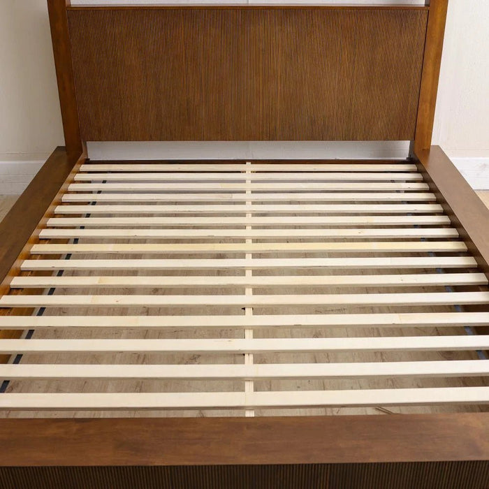 Zenia 180X200 King Poster Bed Solidwood - Dark Brown