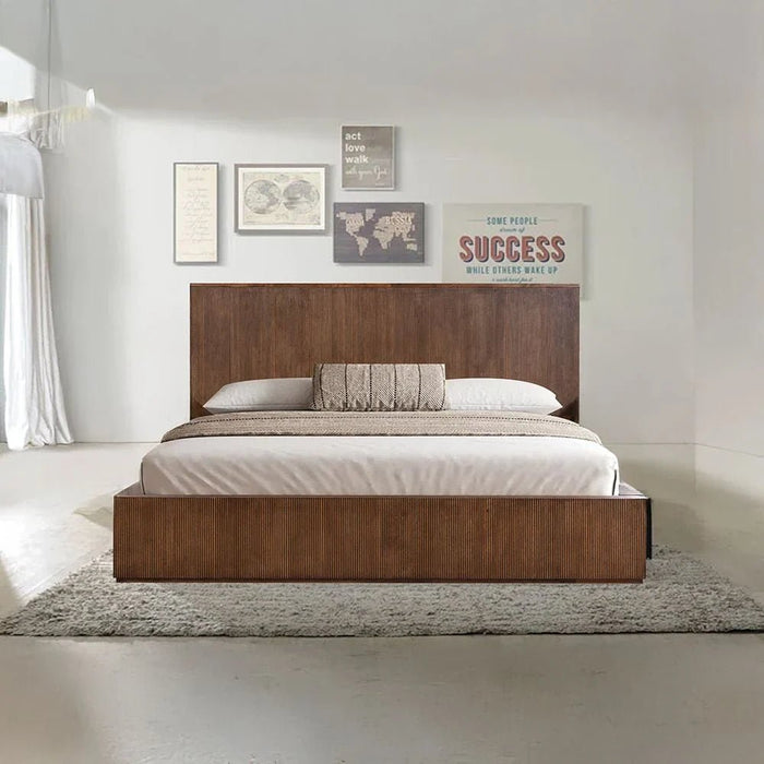 Zenia 180X200 King Bed Solidwood-Dark Brown