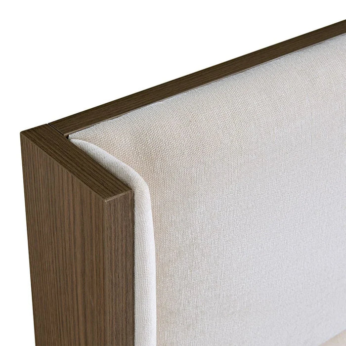 Allison 160x200 Floating Queen Bed with LED - Beige/Natural Oak - With 2-Year Warranty