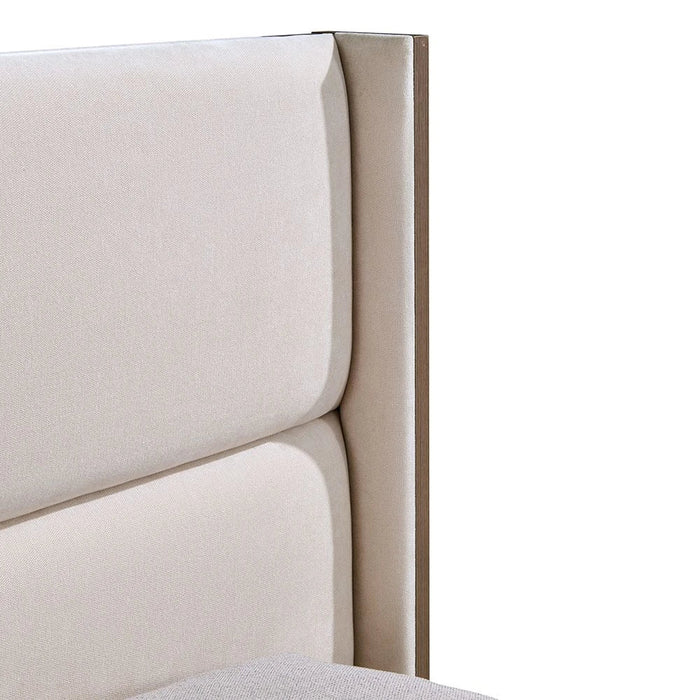 Allison 120x200 Floating Young Bed with LED - Beige/Natural Oak - With 2-Year Warranty