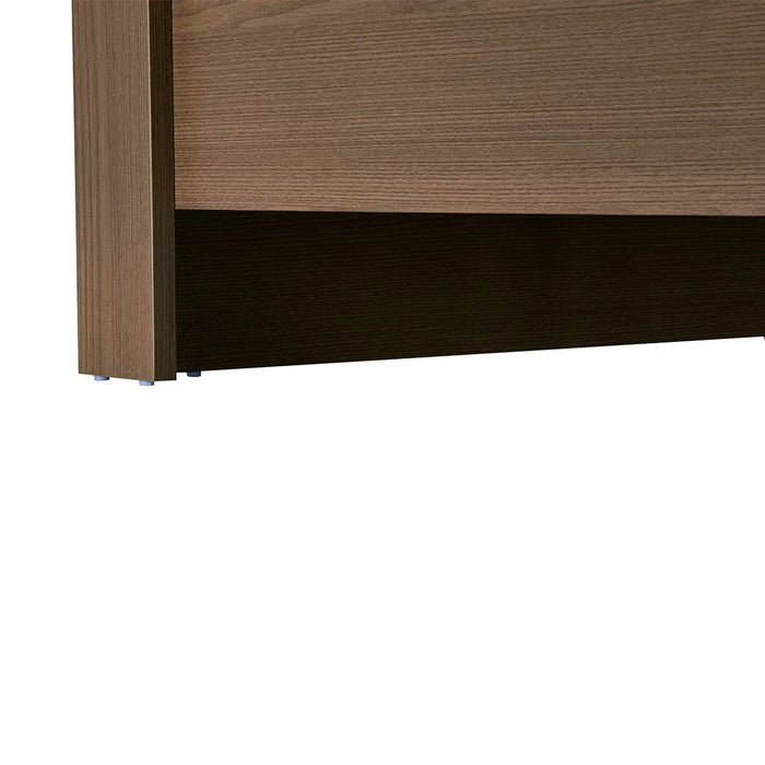 Allison 120x200 Floating Young Bed with LED - Beige/Natural Oak - With 2-Year Warranty