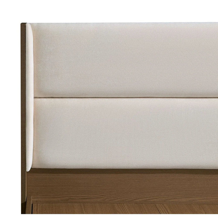 Allison 120x200 Floating Young Bed with LED - Beige/Natural Oak - With 2-Year Warranty