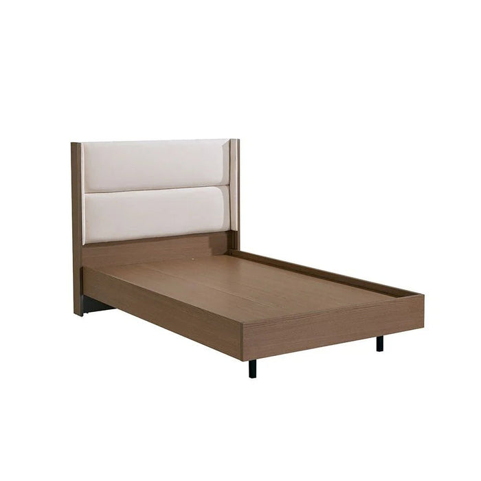 Allison 120x200 Floating Young Bed with LED - Beige/Natural Oak - With 2-Year Warranty