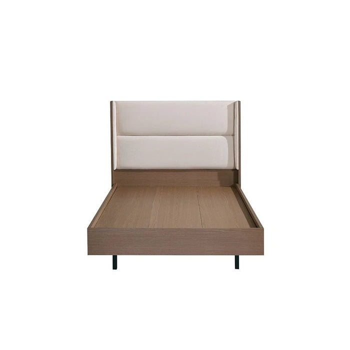 Allison 120x200 Floating Young Bed with LED - Beige/Natural Oak - With 2-Year Warranty