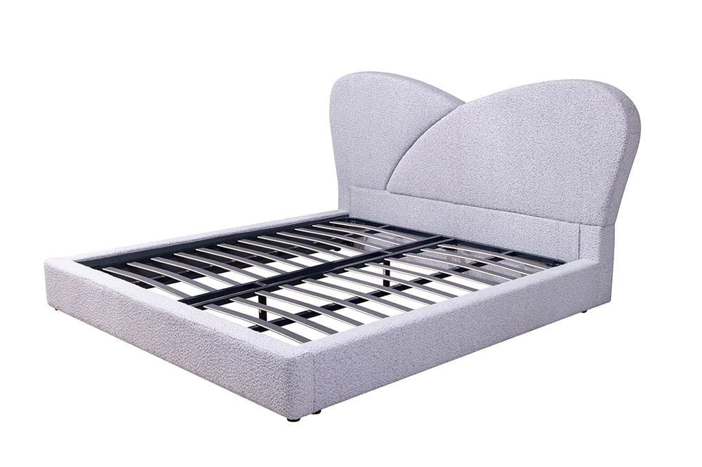 Petal 180 X 200 Upholstered King Bed-White