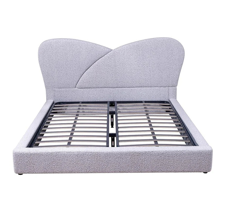 Petal 180 X 200 Upholstered King Bed-White