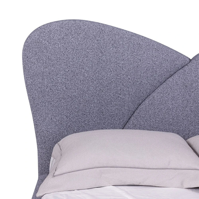Petal 150 X 200 Upholstered Queen Bed-Grey
