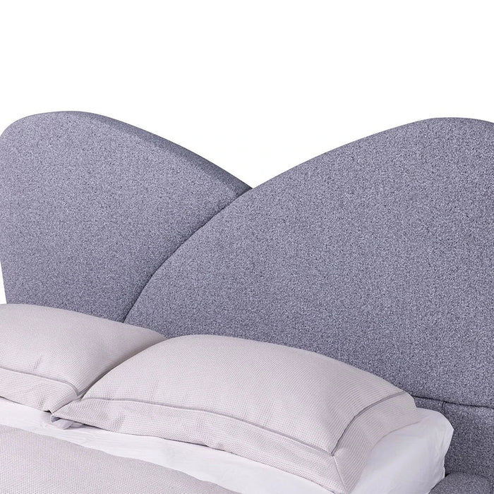 Petal 150 X 200 Upholstered Queen Bed-Grey