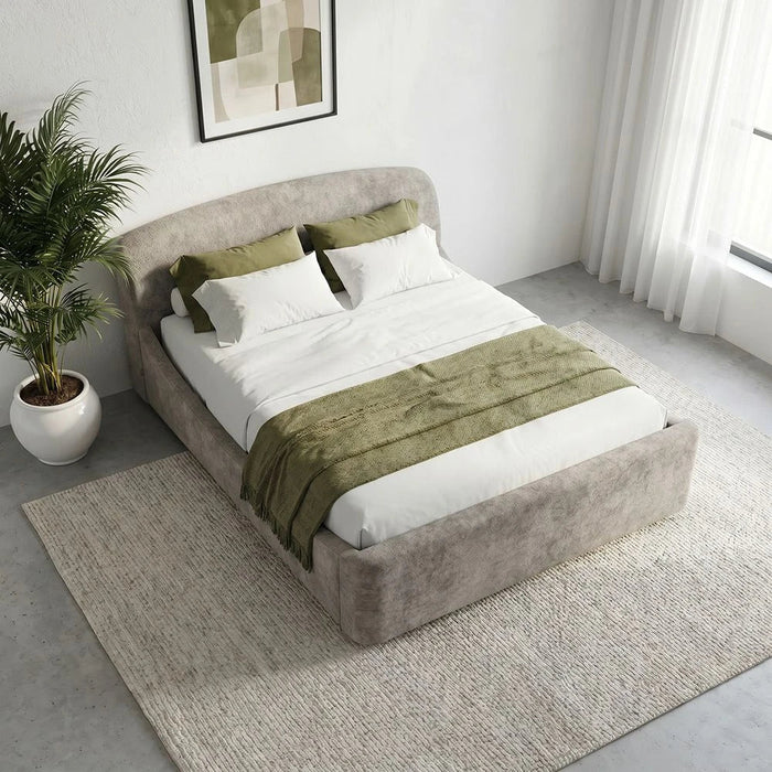Boat 180 X 200 Upholstered King Bed-Brown