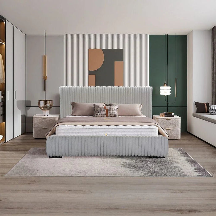 Fritz 150X200 Queen Bed-L.Grey