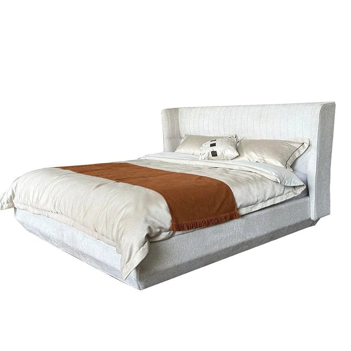 Terakkai 160x200 Upholstered Queen Bed - Beige - With 2-Year Warranty