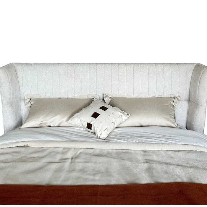 Terakkai 160x200 Upholstered Queen Bed - Beige - With 2-Year Warranty