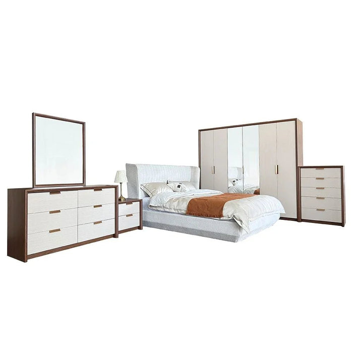Terakkai 160x200 Upholstered Queen Bed - Beige - With 2-Year Warranty