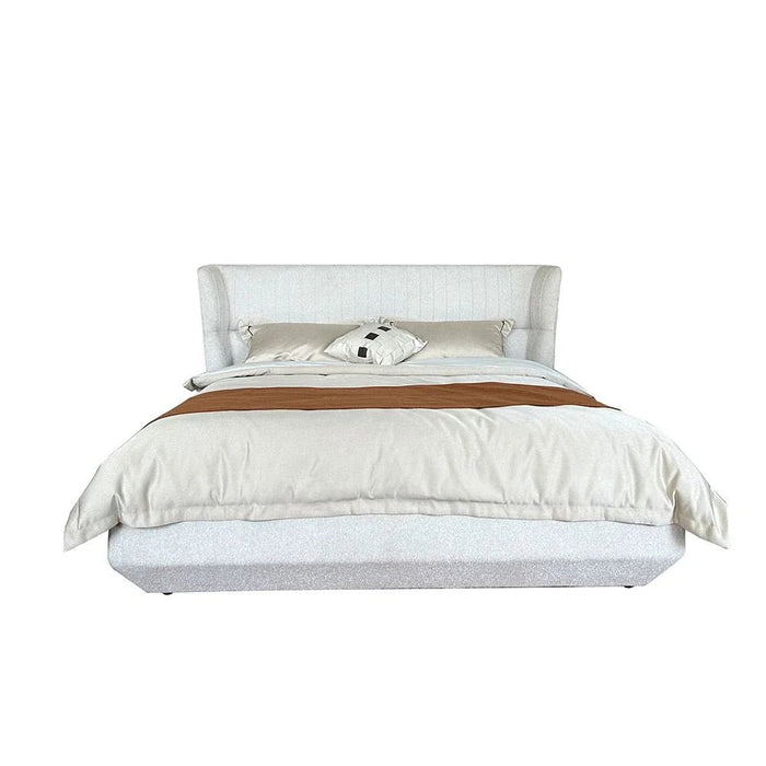 Terakkai 160x200 Upholstered Queen Bed - Beige - With 2-Year Warranty