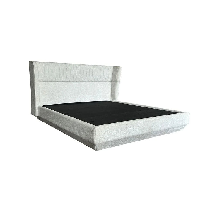 Terakkai 160x200 Upholstered Queen Bed - Beige - With 2-Year Warranty