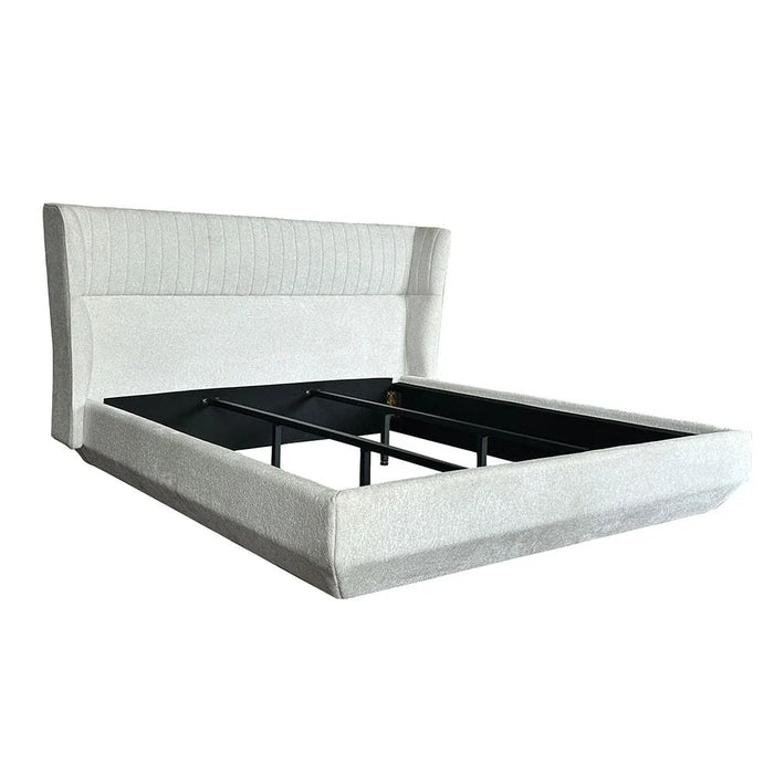 Terakkai 160x200 Upholstered Queen Bed - Beige - With 2-Year Warranty