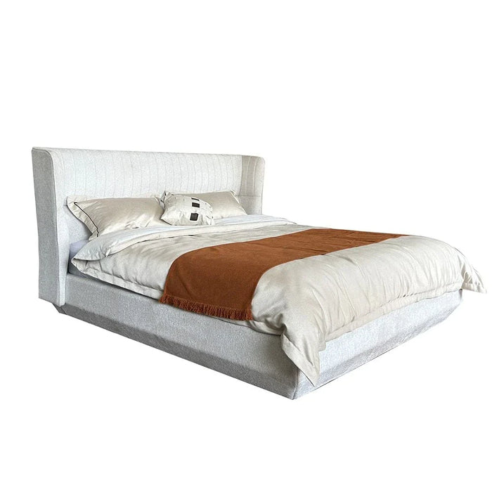 Terakkai 160x200 Upholstered Queen Bed - Beige - With 2-Year Warranty
