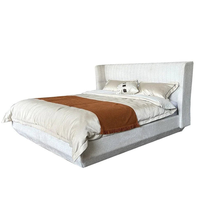 Terakkai 180x200 Upholstered King Bed - Beige - With 2-Year Warranty