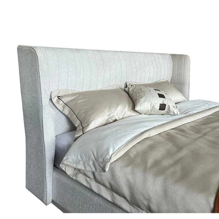 Terakkai 180x200 Upholstered King Bed - Beige - With 2-Year Warranty