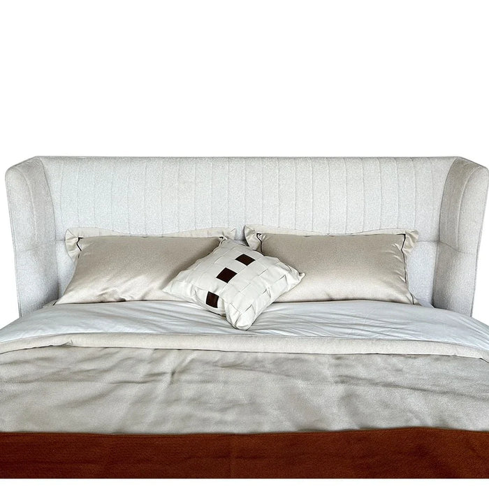 Terakkai 180x200 Upholstered King Bed - Beige - With 2-Year Warranty