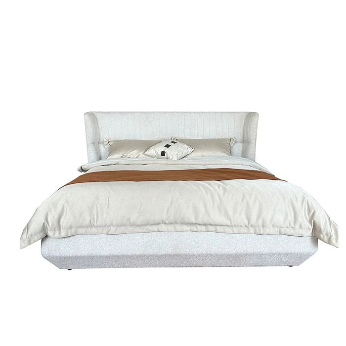 Terakkai 180x200 Upholstered King Bed - Beige - With 2-Year Warranty