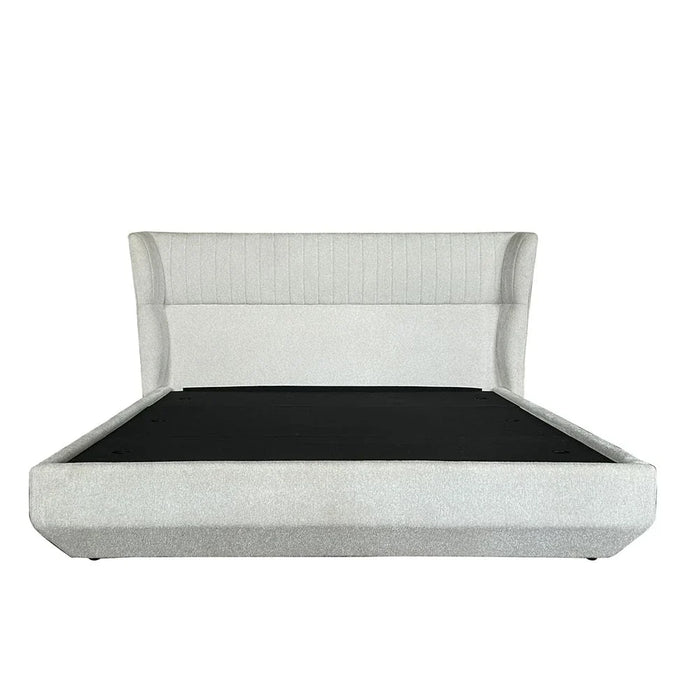 Terakkai 180x200 Upholstered King Bed - Beige - With 2-Year Warranty