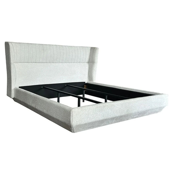 Terakkai 180x200 Upholstered King Bed - Beige - With 2-Year Warranty