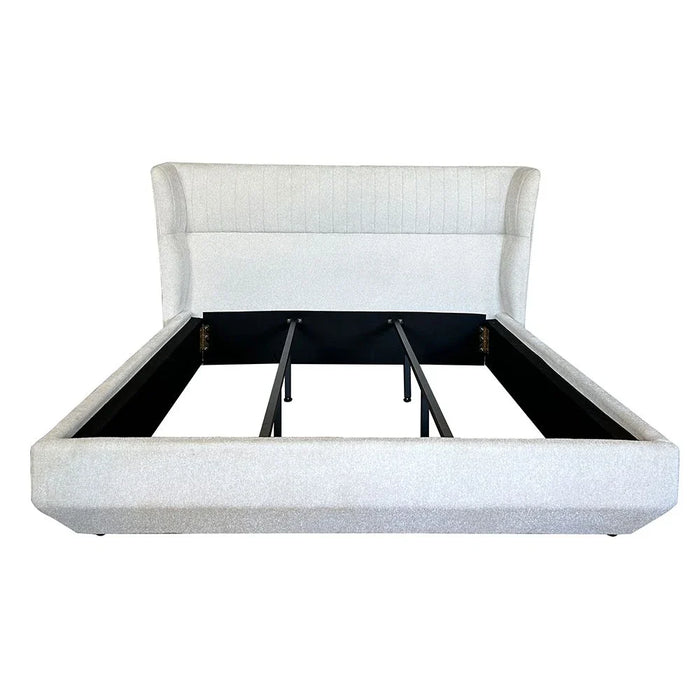 Terakkai 180x200 Upholstered King Bed - Beige - With 2-Year Warranty