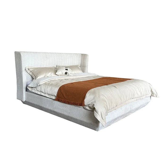 Terakkai 180x200 Upholstered King Bed - Beige - With 2-Year Warranty