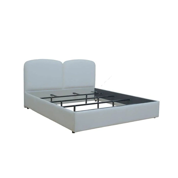 Reena 150x200 Upholstered Queen Bed - Beige - With 2-Year Warranty