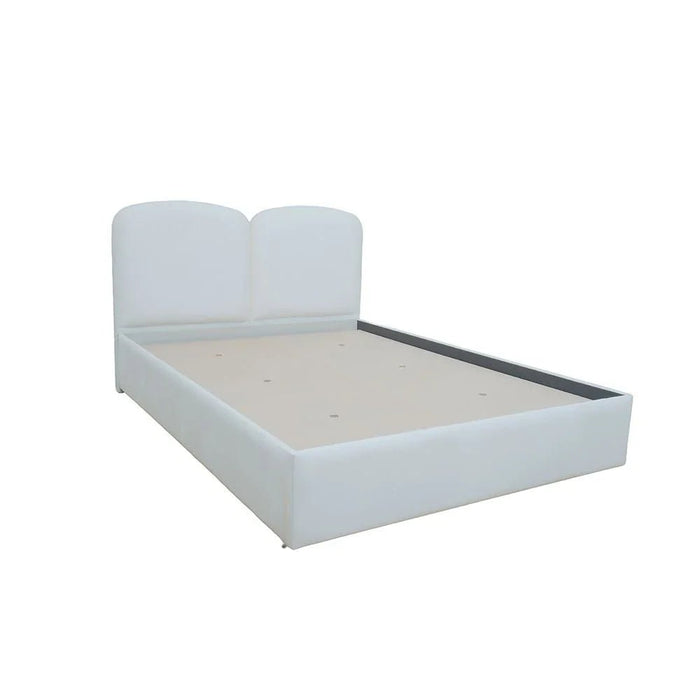 Reena 150x200 Upholstered Queen Bed - Beige - With 2-Year Warranty