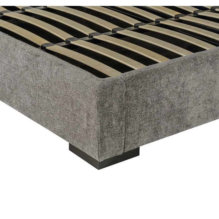 Braxton 160x200 Upholstered Queen Bed with Hydraulic Storage & Foldable Headboard -Grey/Titanium - With 2-Year Warranty